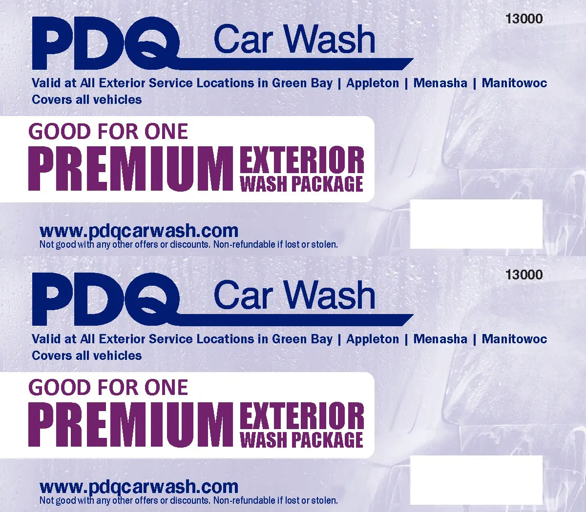 Premium Exterior 2PAK PDQ Car Wash Shop