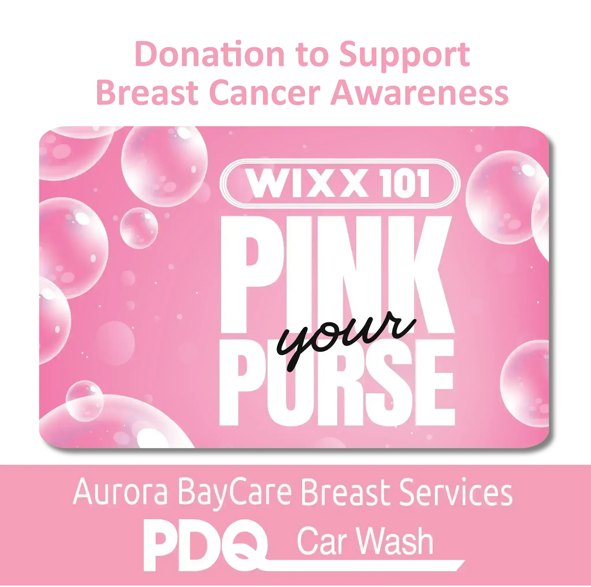 Pink Your Purse PDQ Car Wash Shop