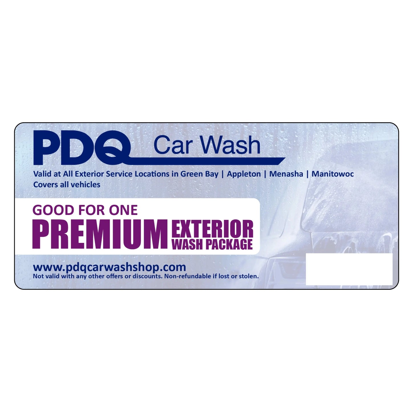 Premium Exterior Car Wash PDQ Car Wash Shop