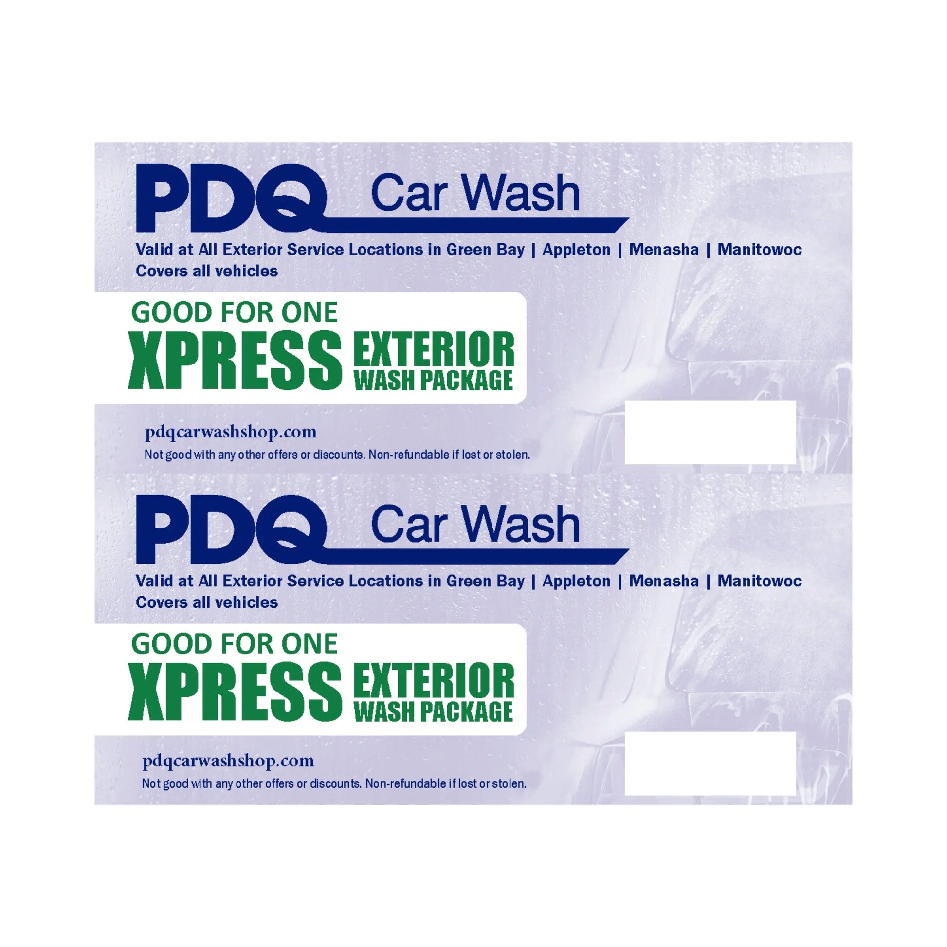 Xpress Exterior Wash 2PAK PDQ Car Wash Shop